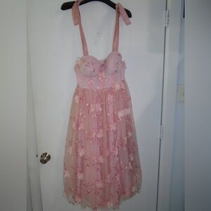 SHEIN Pink Floral Dress